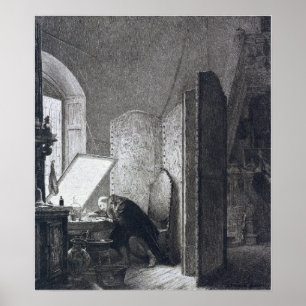 Gérôme - Rembrandt in seinem Atelier Poster