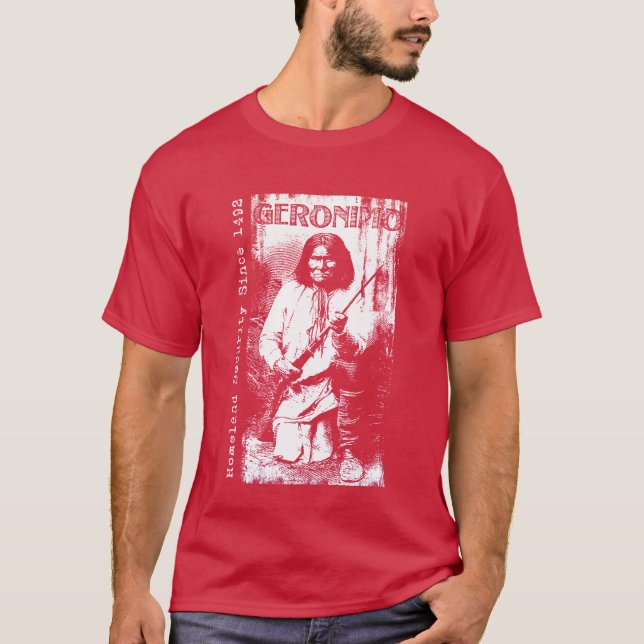 Geronimo Art Tshirt Native American Apache Geschen (Vorderseite)