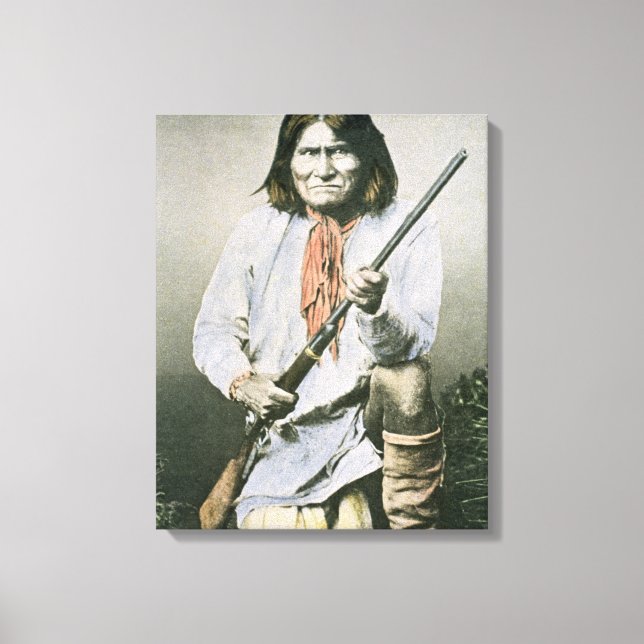 Geronimo (farbiges Foto) Leinwanddruck (Vorderseite)
