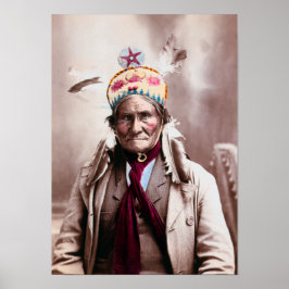 Geronimo Fotochrom Portrait - 1903 Poster