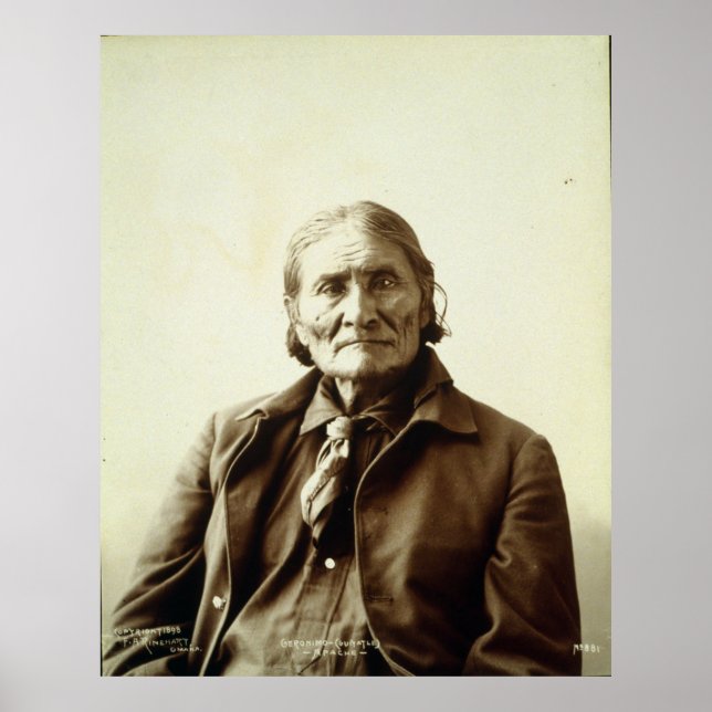 Geronimo (Guiyatle) Apache Native Amerikanische Ur Poster (Vorne)