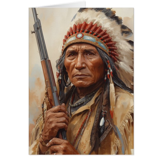 Geronimo Indianischer Häuptling Krieger Portrait (Vorne)