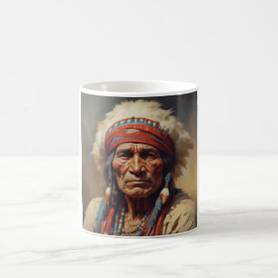 Geronimo Indischer Chefkrieger Portrait Kaffeetasse