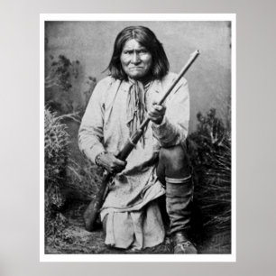 Geronimo mit Rifle 1886 Poster
