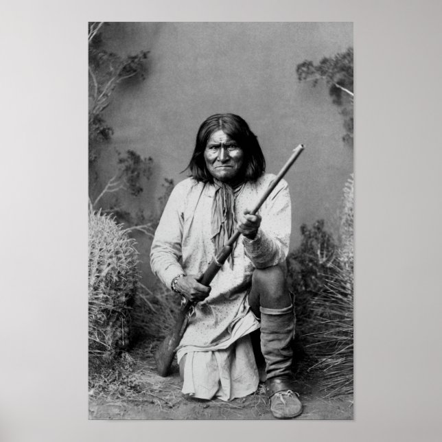 Geronimo Nieling mit Rifle - 1886 Poster (Vorne)