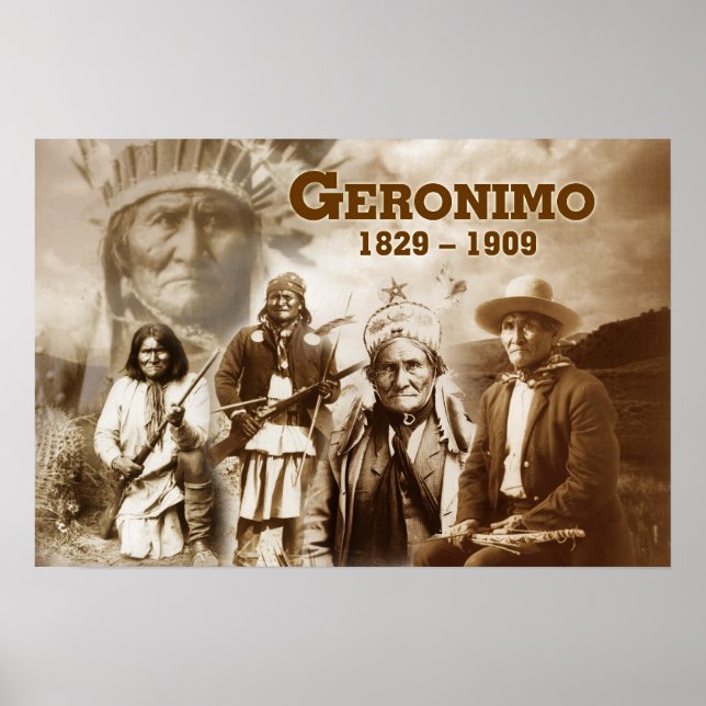 Geronimo vom Chiricahua-Apache Poster (Vorne)