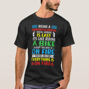Gerontologischer Sozialarbeiter Beruf Gerontologe T-Shirt