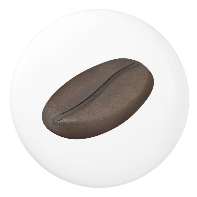Geröstete Kaffeebohne Keramikknauf (Vorderseite)