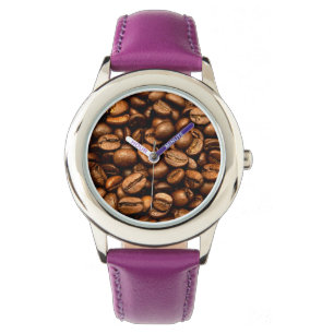 Geröstete Kaffeebohnen Armbanduhr