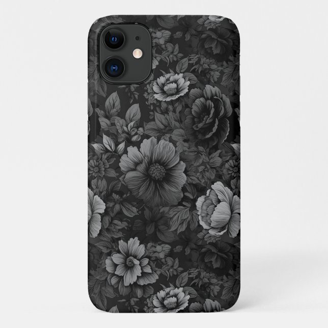 Gerötete Farbtöne der grauen Blüte Case-Mate iPhone Hülle (Rückseite)