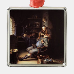 Gerrit Dou die Extraktion des Zahnes Ornament Aus Metall