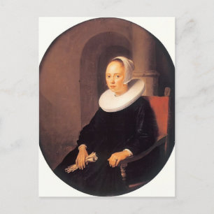 Gerrit Dou- Portrait einer Frau Postkarte