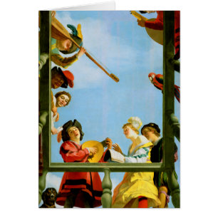 Gerrit Van Honthorst Musical Group Balcony Art
