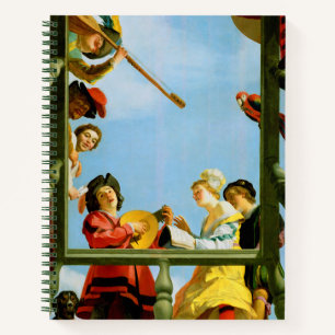 Gerrit Van Honthorst Musical Group Balcony Art Notizbuch