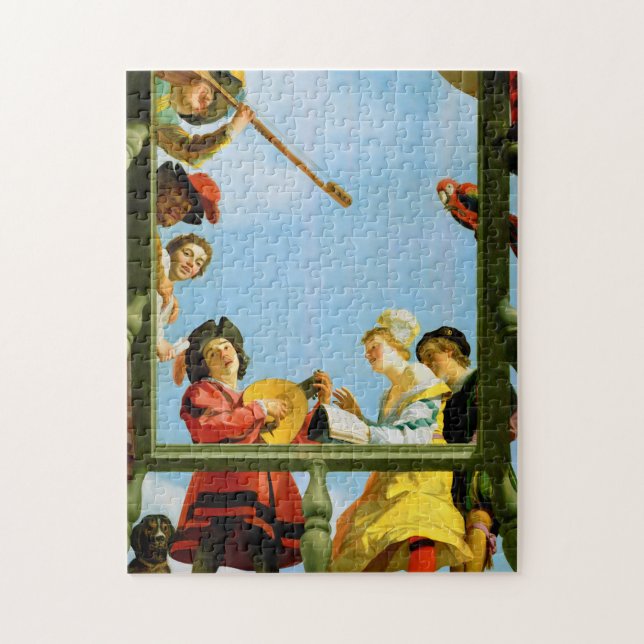 Gerrit Van Honthorst Musical Group Balcony Art Puzzle (Vertikal)