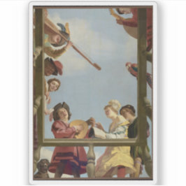 Gerrit van Honthorst - Musical Group on a Balcony Aufkleber