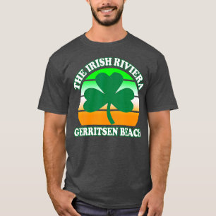 Gerritsen Beach Irish Riviera Funny Kleeblatt Retr T-Shirt