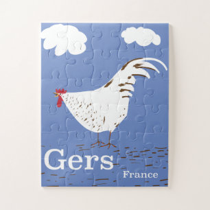 Gers France Vintage Reiseplakat Puzzle