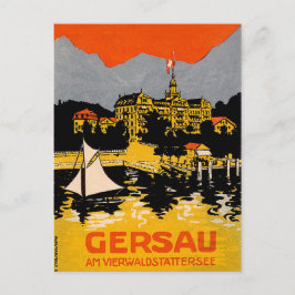 Gersau, Luzerner See, Segelboot, Schweiz Postkarte