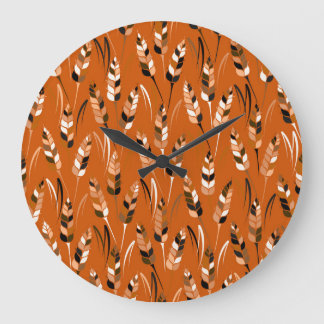 Gerstenkorn Bio Brot Hintergrund Große Wanduhr