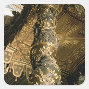 Gerstenzuckerspalte vom Baldacchino Quadratischer Aufkleber