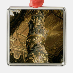 Gerstenzuckerspalte vom Baldacchino Silbernes Ornament