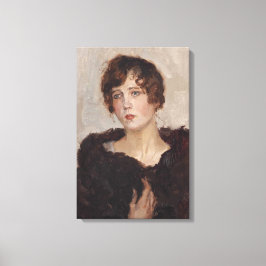 Gertie in einer Pelzmatte (von Isaac Israels) Leinwanddruck