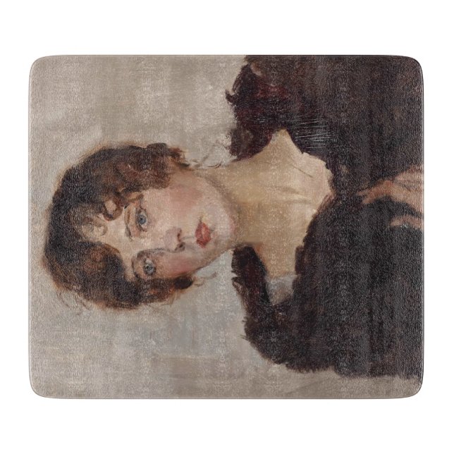 Gertie in einer Pelzmatte (von Isaac Israels) Schneidebrett (Vorderseite)