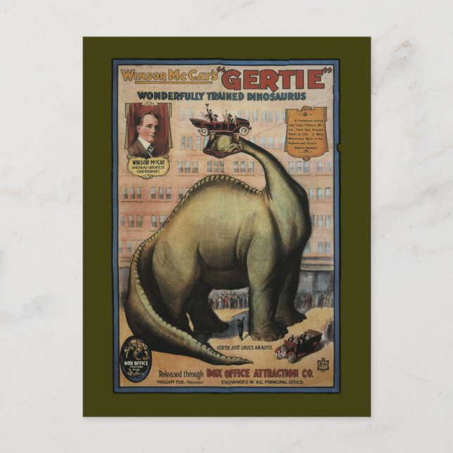 Gertie The Dinosaur Postkarte (Vorderseite)