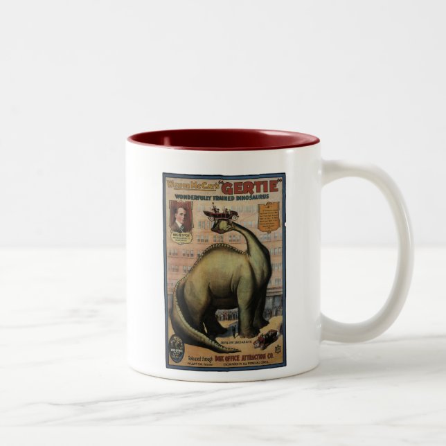 Gertie The Dinosaur Zweifarbige Tasse (Rechts)