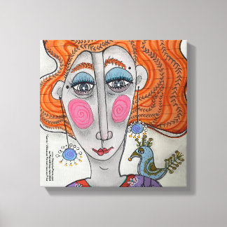 "Gertie," Whimsicaler Portrait-Leinwanddruck Leinwanddruck