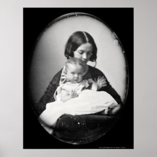 Gertrud Hubbard u. BabyDaguerreotype 1858 Poster