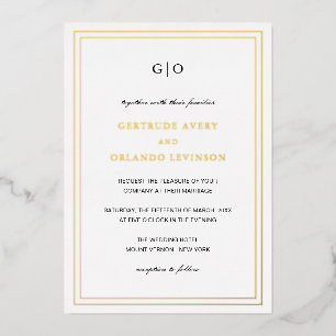 Gertrude Classic Elegant Folieneinladung