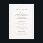 Gertrude Gold Classic Hochzeit Begleitkarte<br><div class="desc">Klassische Imitate Gold Hochzeitsgehäuse Karte mit einem einfachen und minimalen Design mit Ihren Details umgeben von einer doppelten Grenze. Die Schriftart wechseln sich zwischen einem eleganten Drehbuch,  einer klassischen Serife und minimalistischen serifenlosen Schriftart ab. Diese Karte eignet sich hervorragend für eine feierliche Hochzeit.</div>