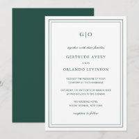 Gertude Emerald Green Classic Elegant Wedding