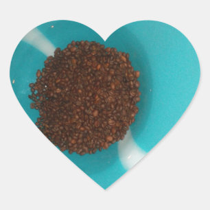 Geruch nach Kaffee Herz-Aufkleber