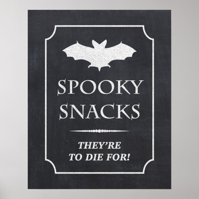 Geruchliche Snacks, die zu Halloween Die werden Poster (Vorne)