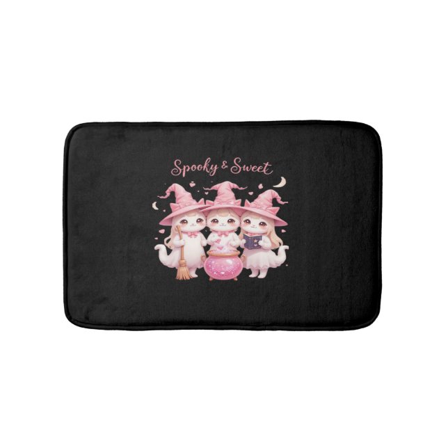 Geruchliche und süße Niedliche Hexenkatze Oversifi Badematte (Vorderseite)