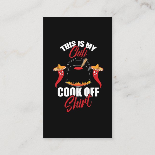 Geruchliches Essen Lover Das ist mein Chili Cook O Visitenkarte (Vorderseite)
