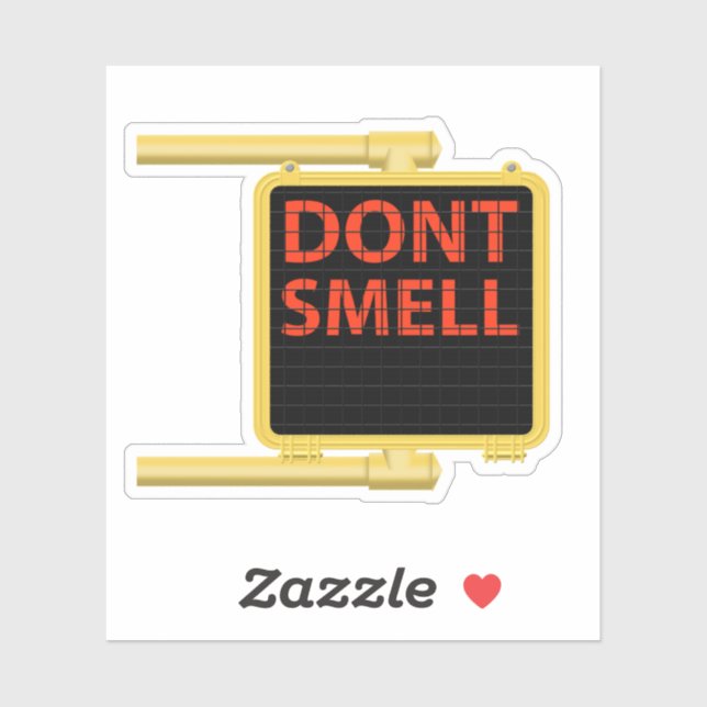 Geruchst nicht über die Straße und signiert Aufkleber (Blatt)