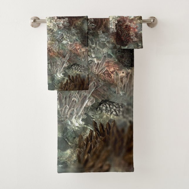 Gerüchte Schichten brauner Kristalle Badhandtuch Set (Insitu)