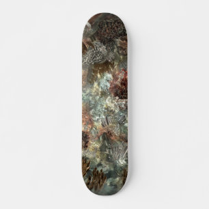 Gerüchte Schichten brauner Kristalle Skateboard