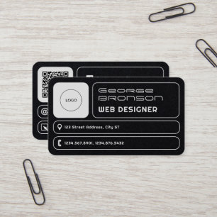 Gerundete geometrische Felder modern Visitenkarte