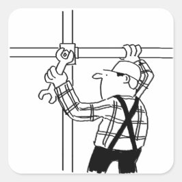 Gerüst Quadratischer Aufkleber