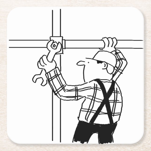 Gerüst Rechteckiger Pappuntersetzer (Vorderseite)