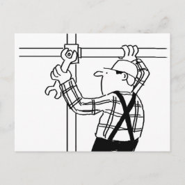 Gerüst- und Gerüst-Cartoon Postkarte