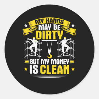 Gerüste in meinen Händen können ein trübes Gerüst  Runder Aufkleber