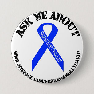 gerütteltes Baby-Syndrom-Bewusstsein Button