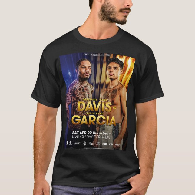 Gervonta Davis vs Ryan Garcia Offiziell FightPoste T-Shirt (Vorderseite)