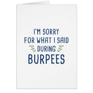 Gesagt während Burpees